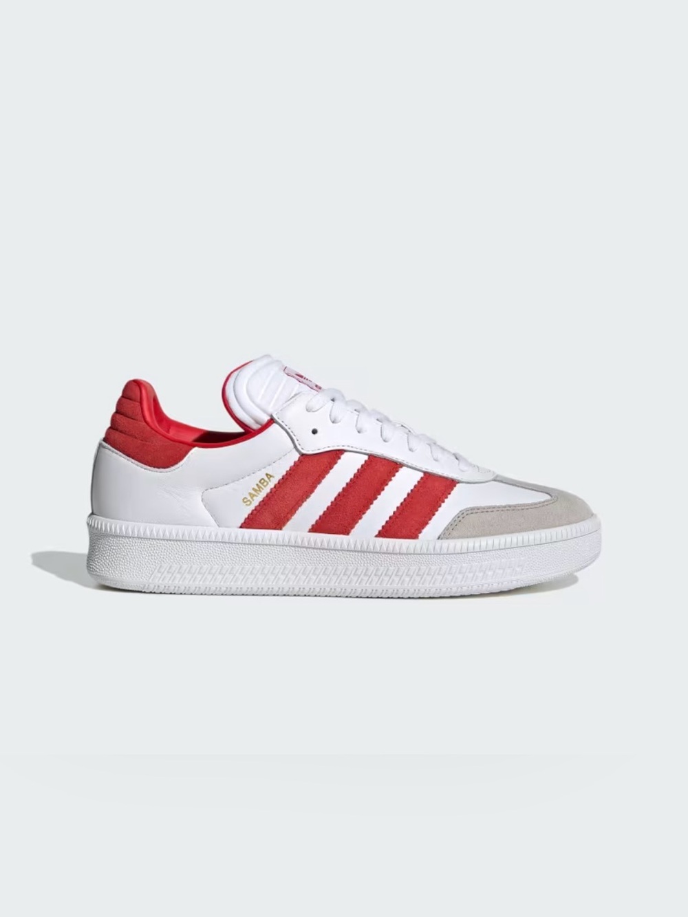 adidas Samba Classic Sneaker — White with Red Accents